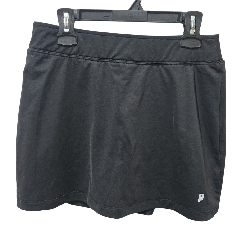 Prince Women's Size L Black Tennis‎ Skort Built-In Shorts Side Pockets